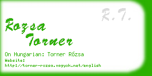 rozsa torner business card